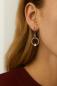 Preview: Tiljon Bicolor Damenohrringe – oxidiertes Silber mit Gold