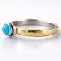 Preview: Bicolor Türkis Ring "Elia" aus 925er Silber und 333er Gold