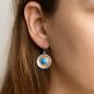 Preview: Handgefertigte 925 Sterling Silber Ohrringe mit blauem Türkis