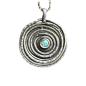 Preview: Spiralförmiger Anhänger aus Silber mit synth. Opal