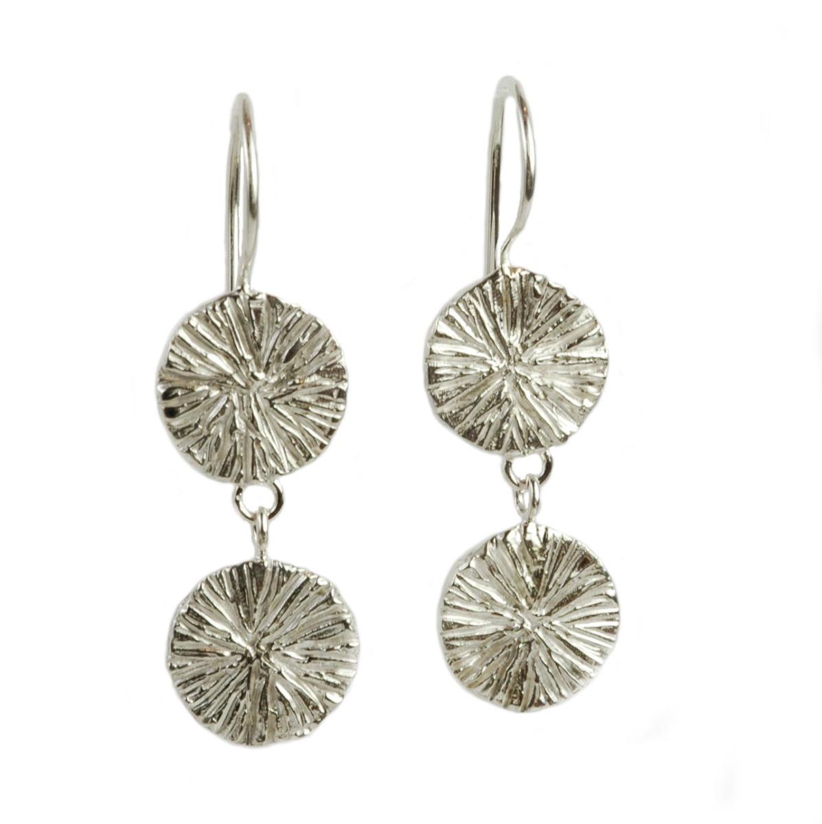 Geriffelte Ohrhänger 925er Silber